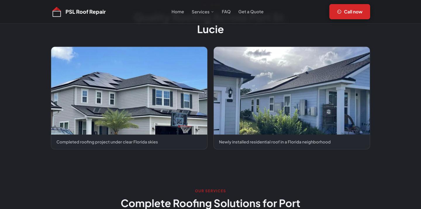 PSL Roof Repair — completed projects