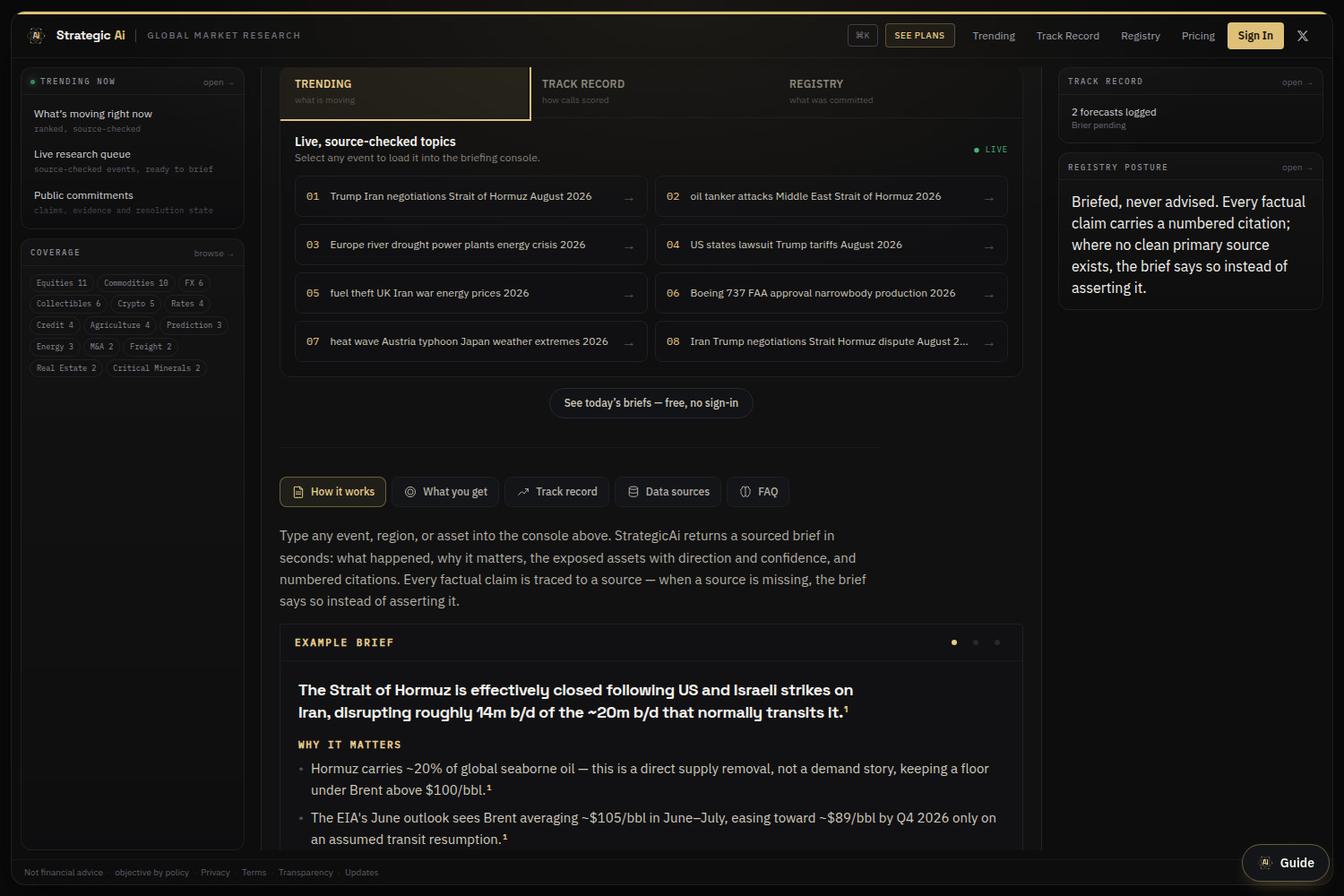 Strategic Ai — live trending topics board