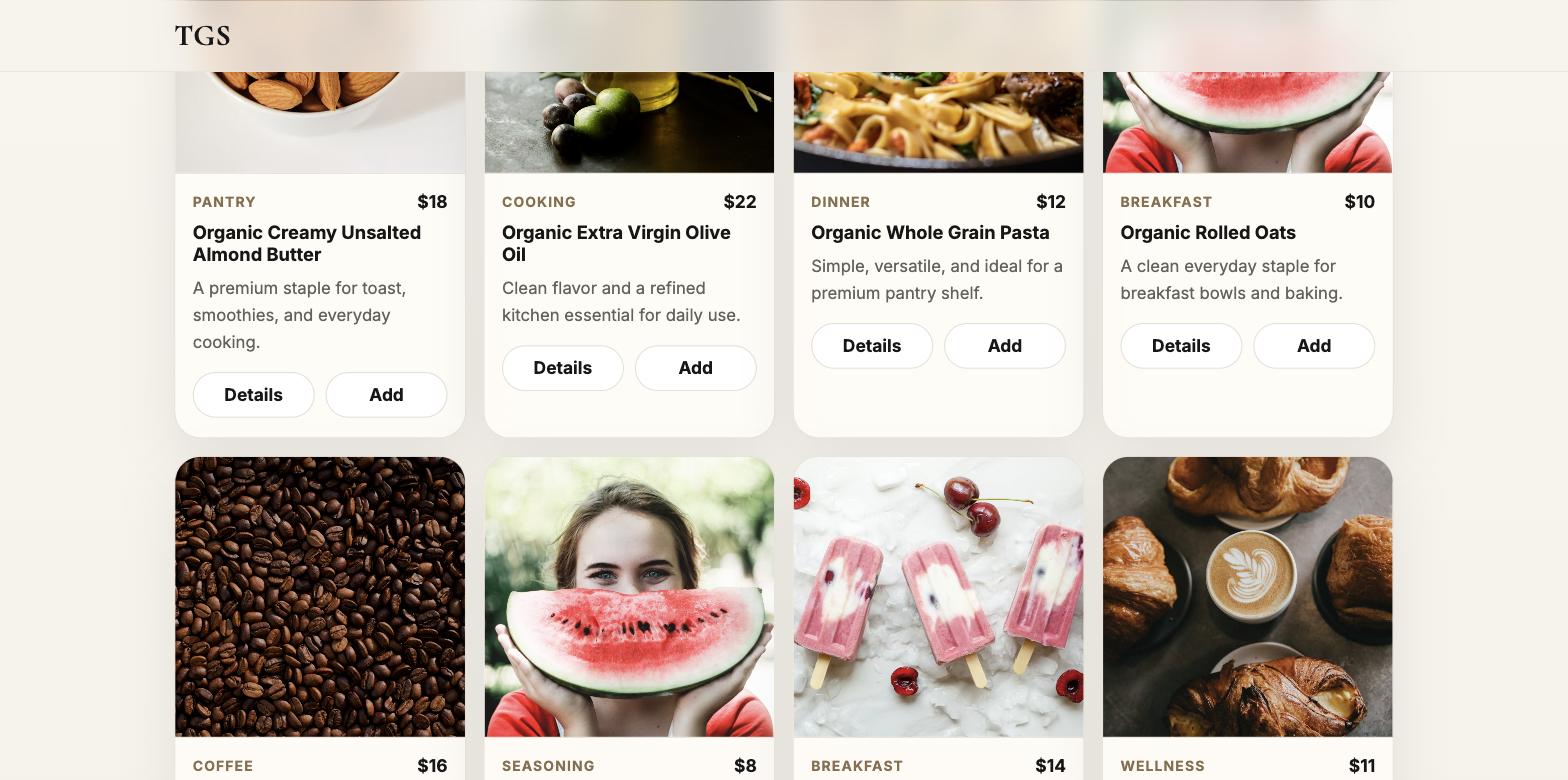 The Good Shelf — product grid